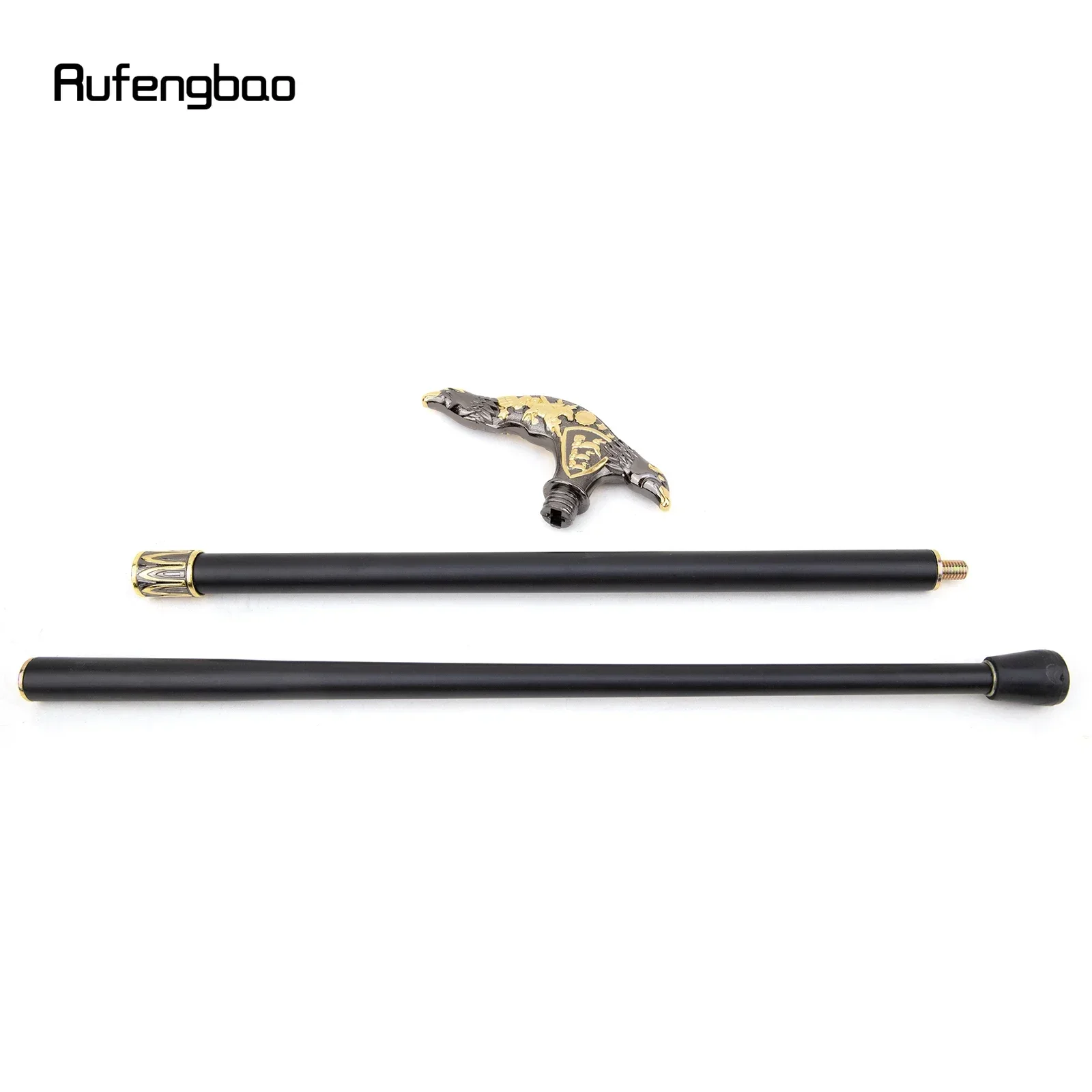 Черная золотая голова орла, модная трость, декоративная палочка для косплея, винтажная вечеринка, сценическая трость 93 см