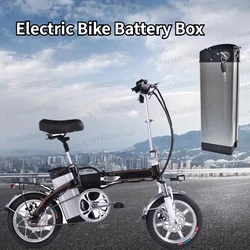 Bike Battery Case Aluminum Lithium Battery Box for Electric Bike 36V/48V  Large Capacity Holder Case Bicycle Accessories