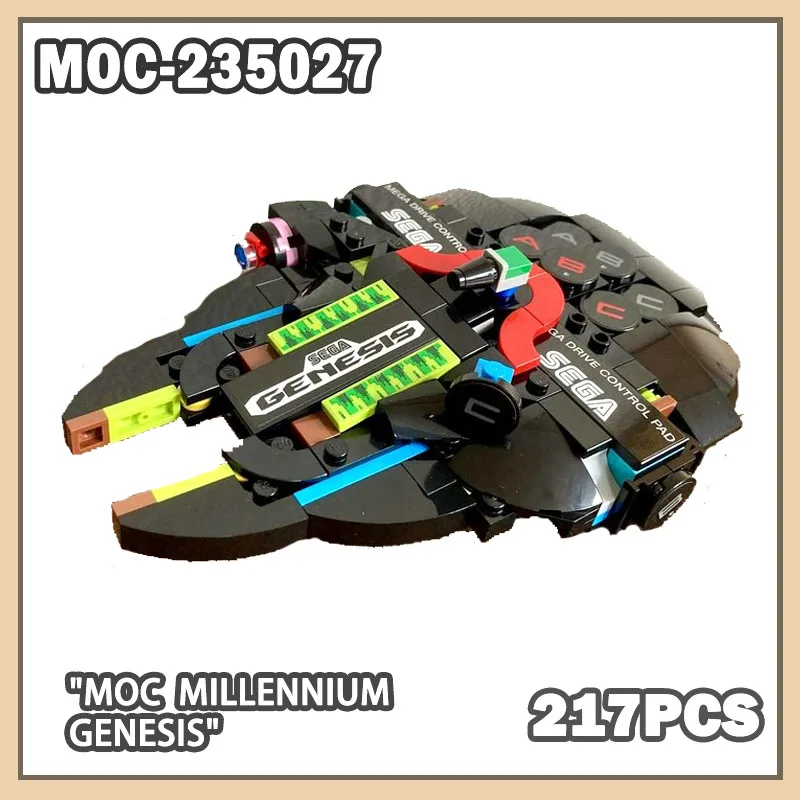 

MOC-235027 Креативный космический корабль, модель строительного блока, кирпичная война, супер военный корабль, игрушки, новый набор «сделай сам», подарочная модель, кирпичи, 217 шт., сращенная игрушка