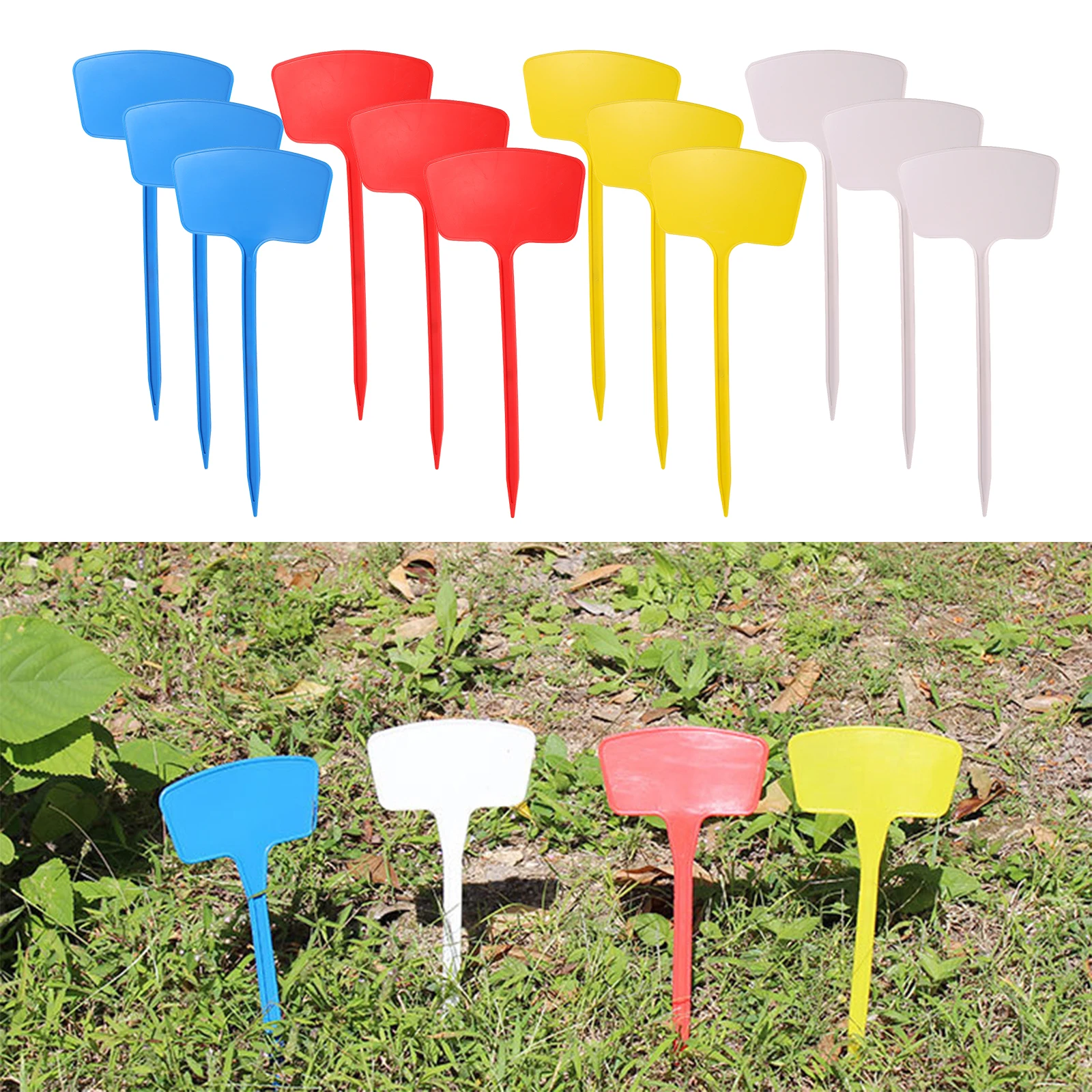 

15*36Cm Plant Labels Large Waterproof Plastic T Garden Tags Durable Nursery Potted Stake Markers Perfect for Herbs Flowers 5Pcs