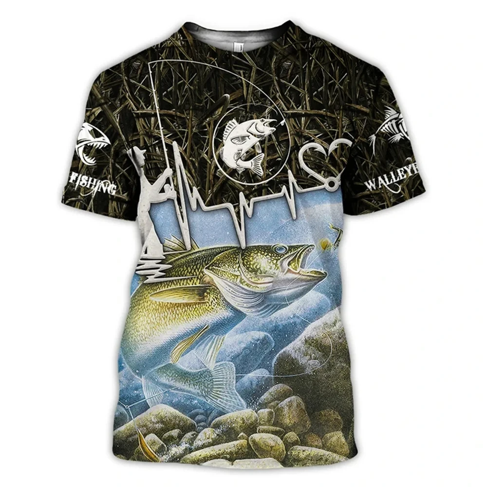 Outdoor-Angeln, 3D-Druck, Kinderoberteile, Teenager von 2 bis 8 Jahren, T-Shirts für Jungen, Mädchen, Kinderkleidung, Sommer, kurzärmelig – Detail 10