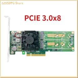 Expansion Card PCIe 3.0 X8 To Quad M.2 NVMe SSD Swtich Adapter Card for Servers-LRNV9547L-4I 4 Port PCI-E Riser