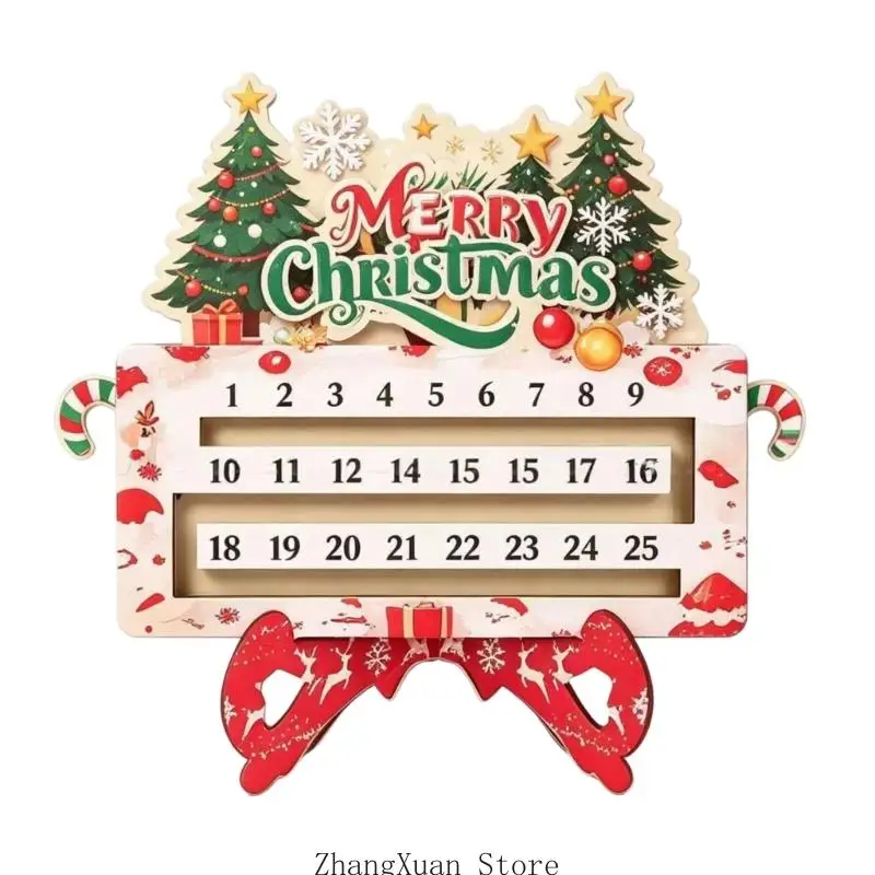Feiertags-Adventskalender, Holz-Adventskalender für Tischdekoration, 3 x – Detail 9
