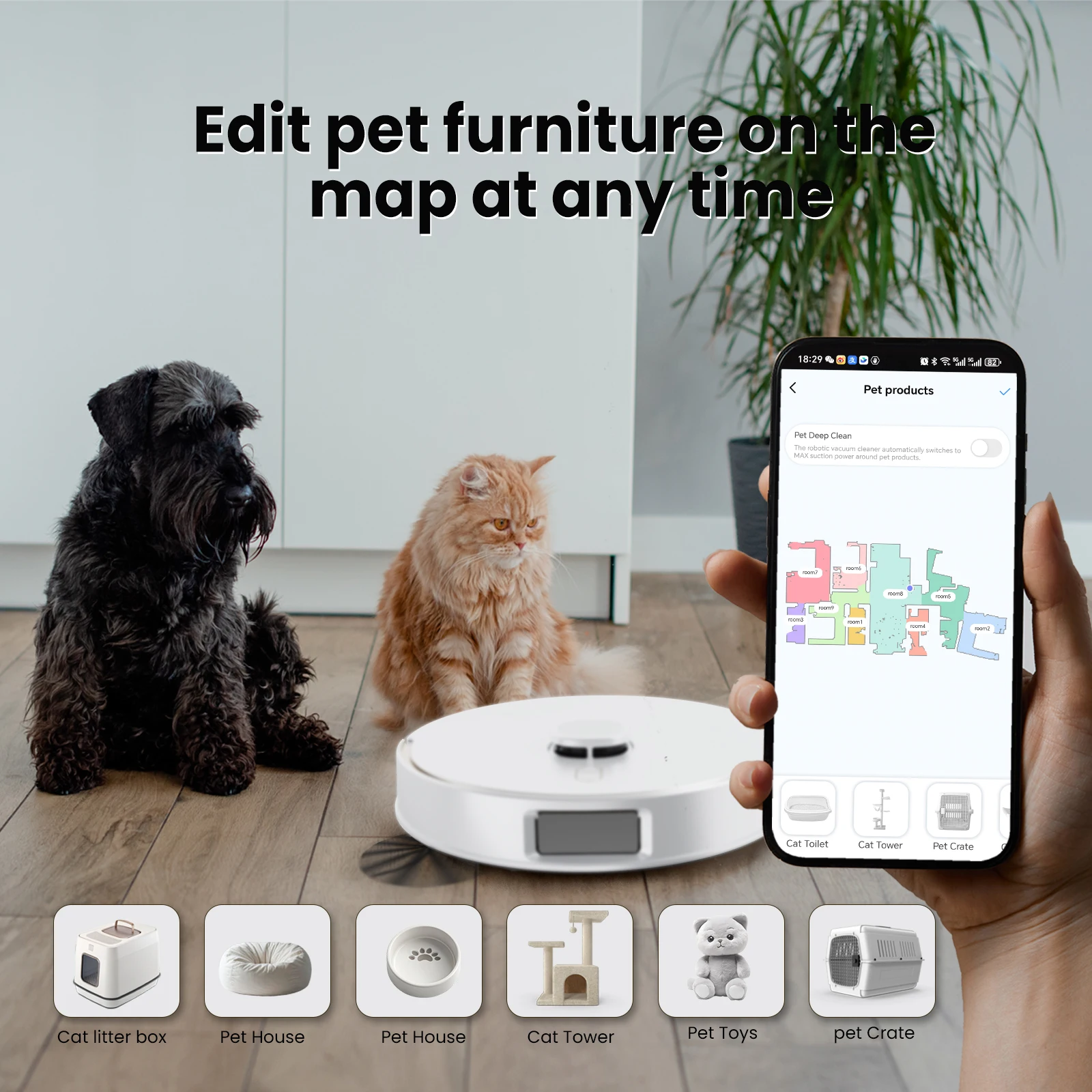 Cordless Robot Vacuum With Strongest Suction Proactive Intelligence Avoidance Carpet Pet Deep Cleaner Robot Vacuum Clean