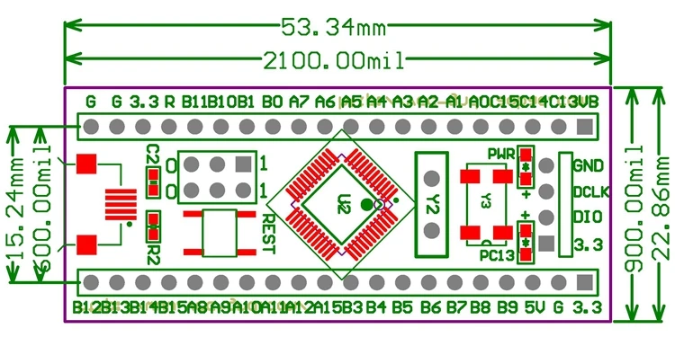 STM32F103C8T6/C6T6 Systemboard, Ein-Chip-Mikrocomputer, Core-Board, STM32 ARM – Detail 8
