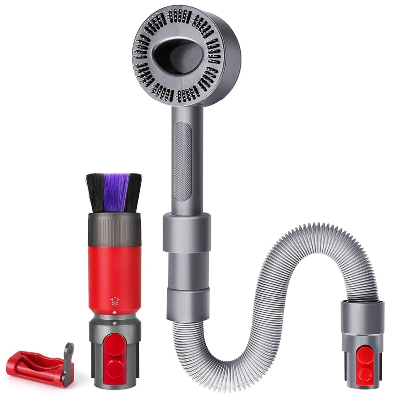 

Groom Tool Attachments Brush + Dusting Brush + Flexible Extension Hose For Dyson V7 V8 V10 V11 V15 Vacuum Cleaner Brush