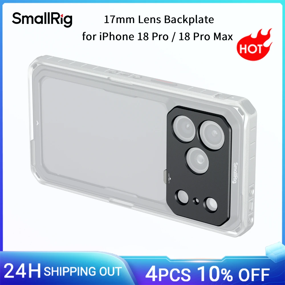 SmallRig 17-mm-Objektivrückplatte für iPhone 18 Pro / 18 Pro Max für SmallRig Video-Käfige, kompatibel mit 17-mm-Objektiven mit Gewinde