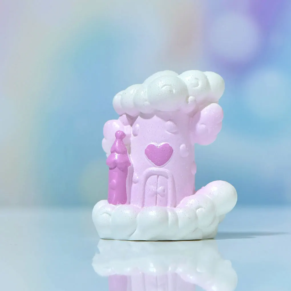 Castle Decoration Pink Fantasy Fairy Tale Resin Crafts Ornament Landscape Gardening Miniature Model Accessories Clouds