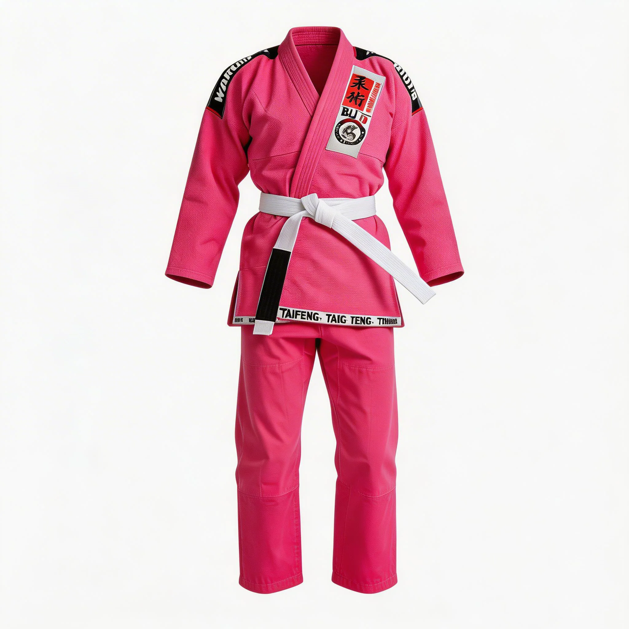 Women's Premium Cotton BJJ Gi Lightweight Breathable Female Brazilian Jiu Jitsu Training Uniform Available in Pink and Green