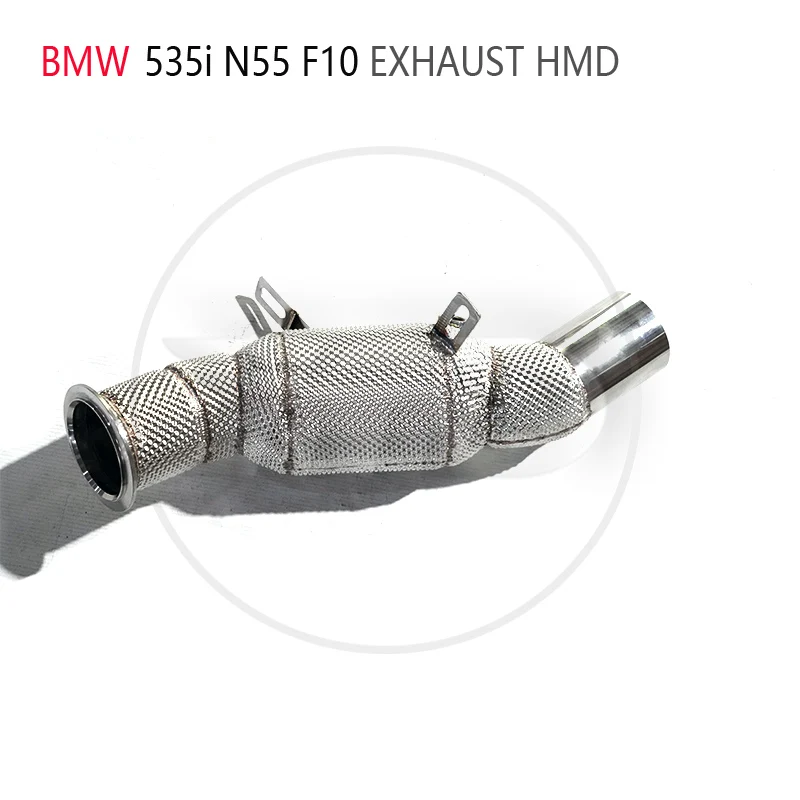 HMD Car Accessories Exhaust Downpipe High Flow Performance for BMW 535i N55 F10 With Catalytic Converter Manifold Catless