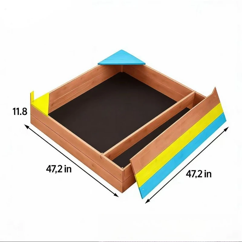 Household indoor and outdoor wooden sand pool, sand pit pool, parent-child interaction c