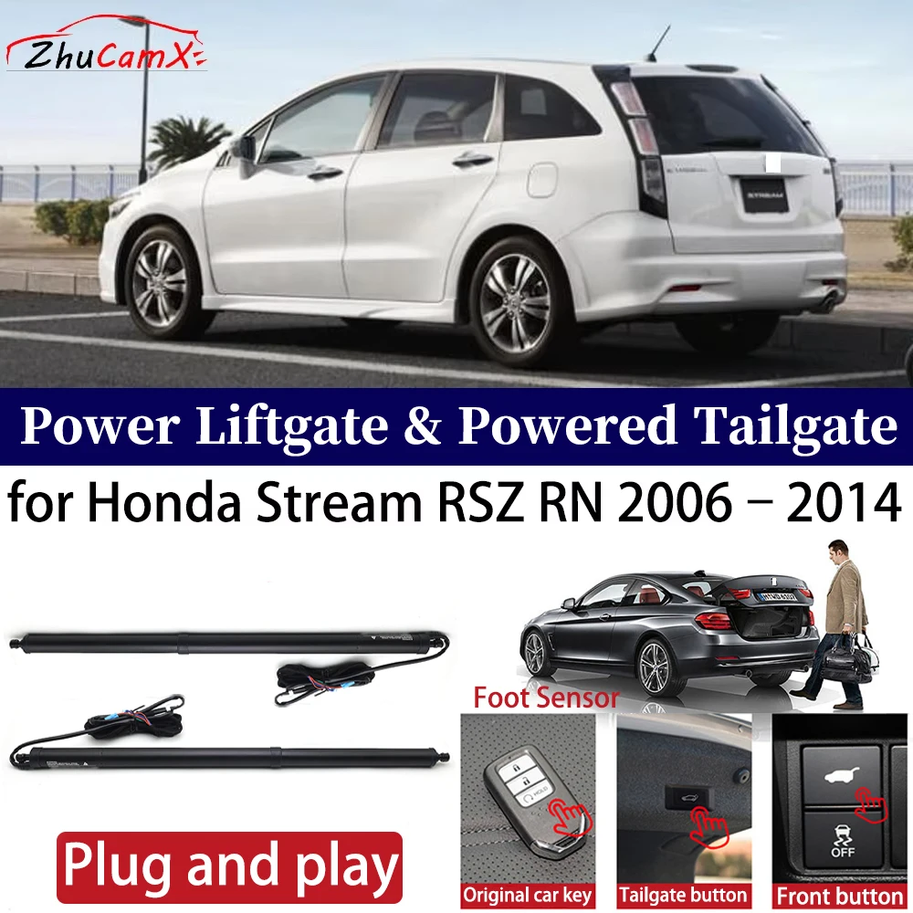 

ZhuCamX for Honda Stream RSZ RN 2006–2014 Car OEM Power Liftgate Automatic One-Click Powered Tailgate Strut opener Plug and play