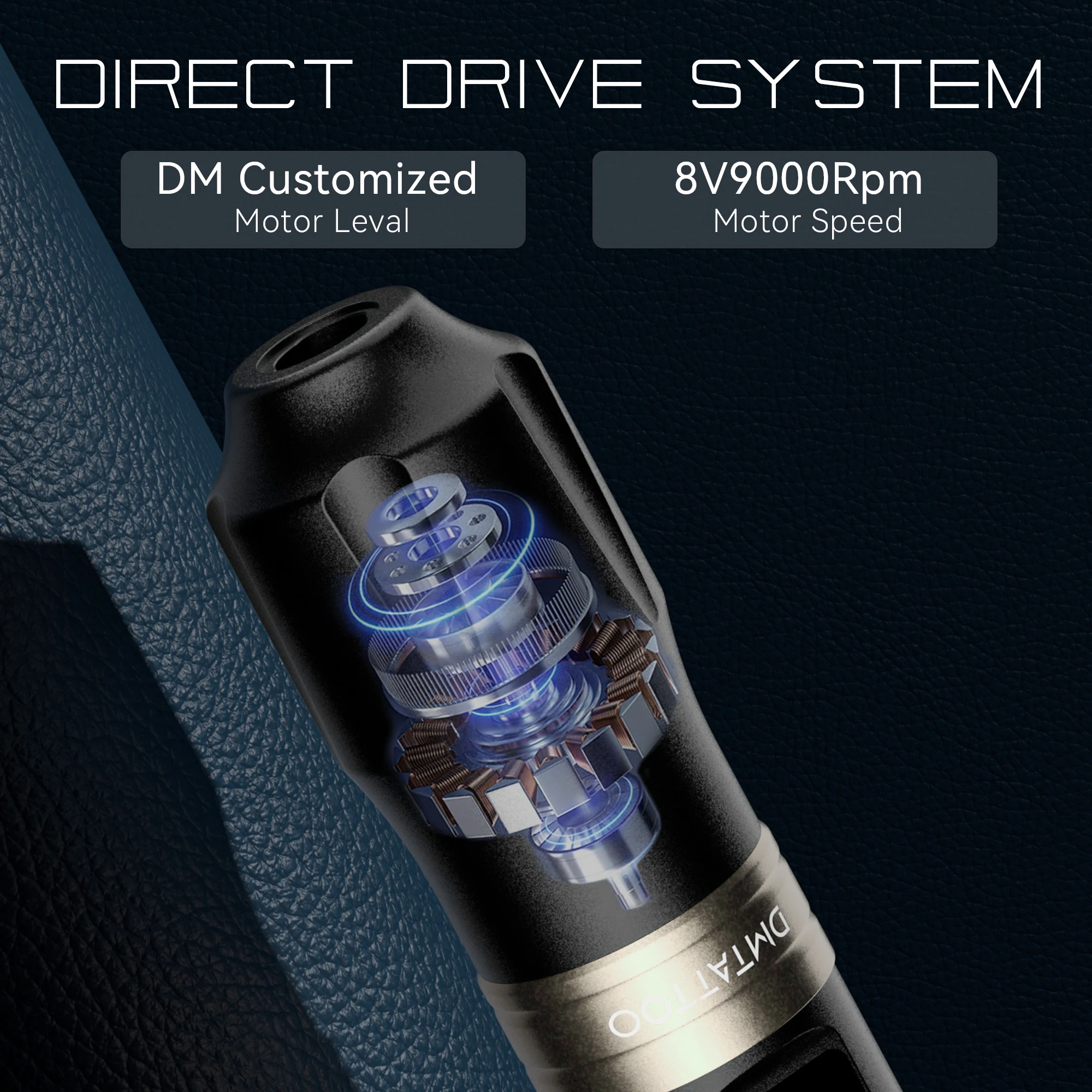 DM سيزر ماكينة رسم الوشم التجميلي القلم 3.5 مللي متر السكتة الدماغية شاشة LED ملونة 1800 مللي أمبير قدرة البطارية اللاسلكية الوشم إمدادات الطاقة الوشم بندقية