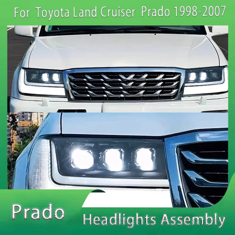 

Автомобильная фара для Toyota Land Cruiser Prado Фара LC100 All In LED 1998 ~ 2007 Автомобильные аксессуары Фара Prado Противотуманная фара