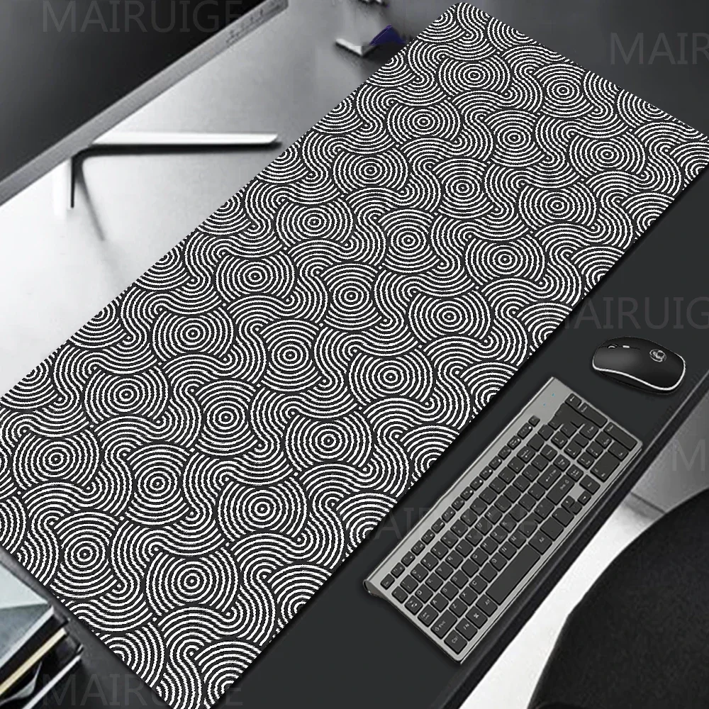 

Black Mouse Pad Speed Desk Mat Deep XXL Playmats Mousepad Esports White Gaming Accessories Large Keyboard Rugs for Dedales Gamer