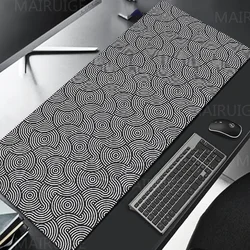 Black Mouse Pad Speed Desk Mat Deep XXL Playmats Mousepad Esports White Gaming Accessories Large Keyboard Rugs for Dedales Gamer