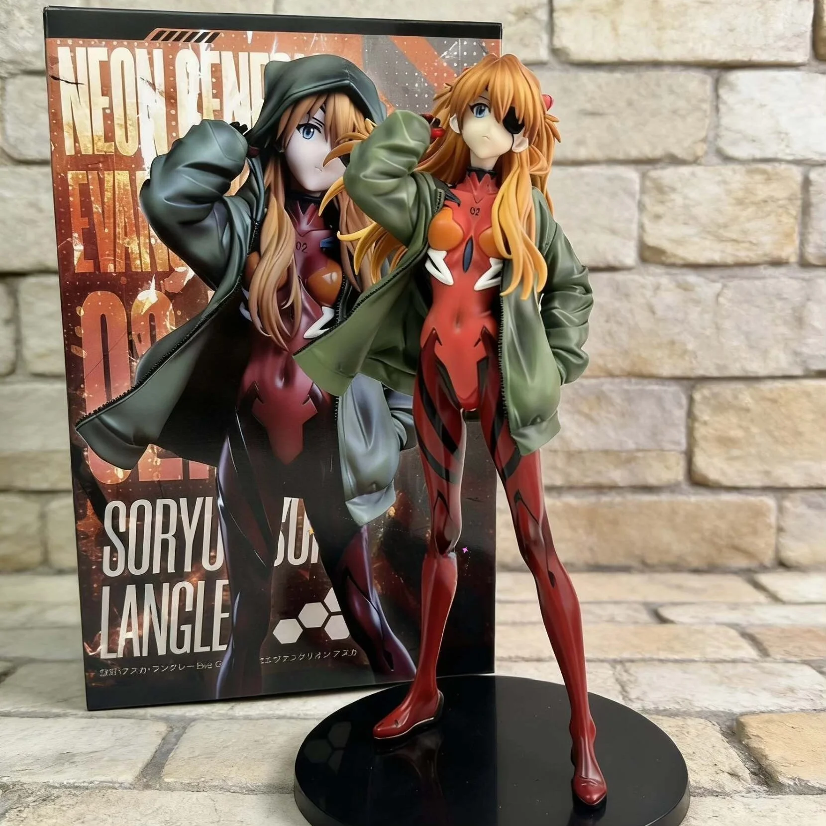 Figura Asuka Langley - Estatua decorativa coleccionable de doble cabeza de Anime "Reconstrucción de Evangelion", figuras de Anime EVA, juguetes para fanáticos, regalo