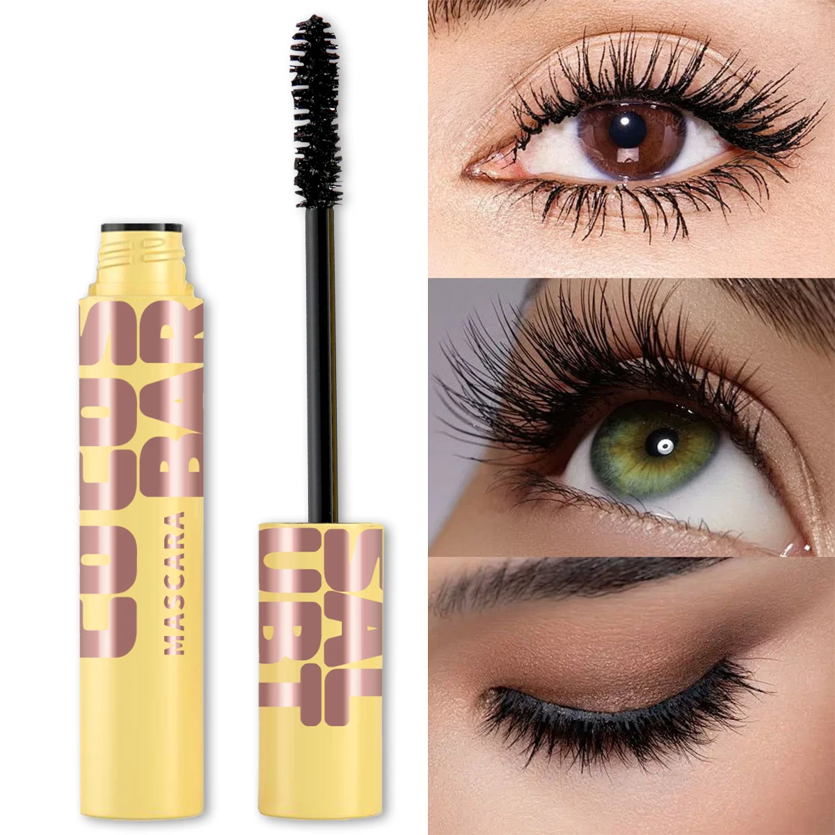 3 stuks krullende dikke waterdichte mascara, anti-vlekkende krullende verlengde stijl, kan worden gebruikt in combinatie, must-have schoonheidsmake-up