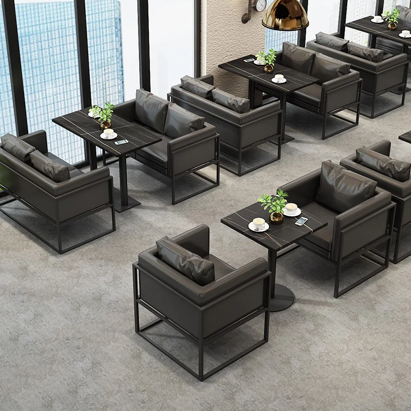

Retro industrial style bar clear bar milk tea shop coffee shop card seat sofa western restaurant hot pot shop dining