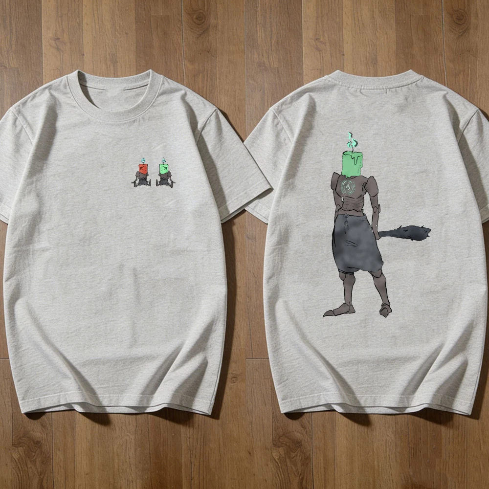 Slay The Spire Candle Head T-Shirt Unisex Casual Gaming Graphic Tee Funny Video Game Merchandise Streetwear for Men Women