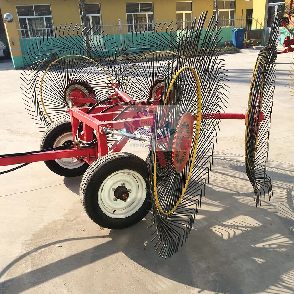 Agricultural farm Tractor four wheel hay rake equipment grass hay wheels for sale