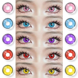 AMARA Cosplay Blue Color Contact Lenses for Eyes Yearly Makeup Halloween Purple Lenses Beauty Yellow Contact Lenses Eye Cosmetic