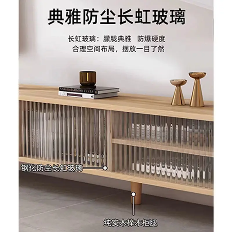 럭셔리 거실 침실 소형 아파트 수납장 로그 폴