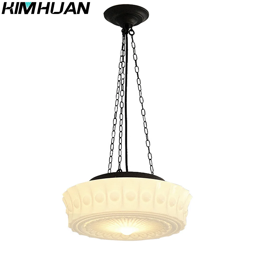 French Retro Creative Lamp Glass Living Room Ceiling Light Antique Style Corridor Light Restaurant Bar Bedroom Decorative Light