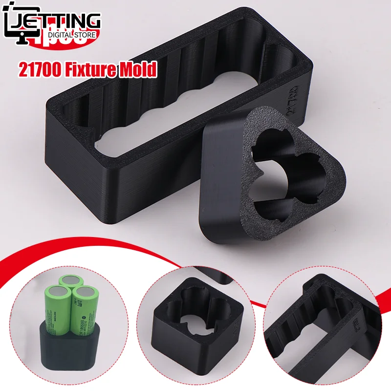 18650 بطارية ليثيوم كتيفة ثابتة ستة بطاريات حزم ABS البلاستيك تركيبات سريع بقعة لحام صف واحد حامل على الوجهين #1