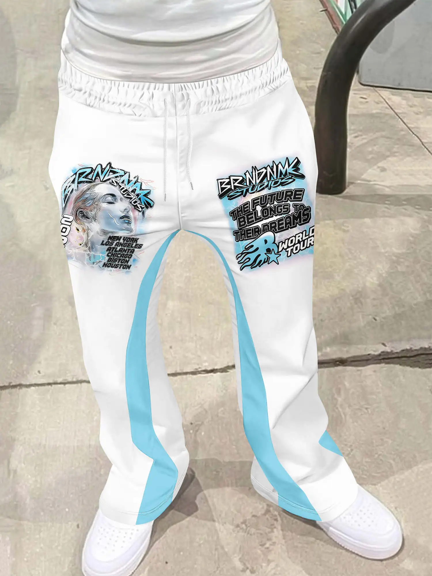 

Y2k расклешенные брюки мужские свободные брюки с 3D принтом повседневные спортивные штаны со средней талией спортивная женская одежда уличная одежда винтажные брюки в стиле хип-хоп