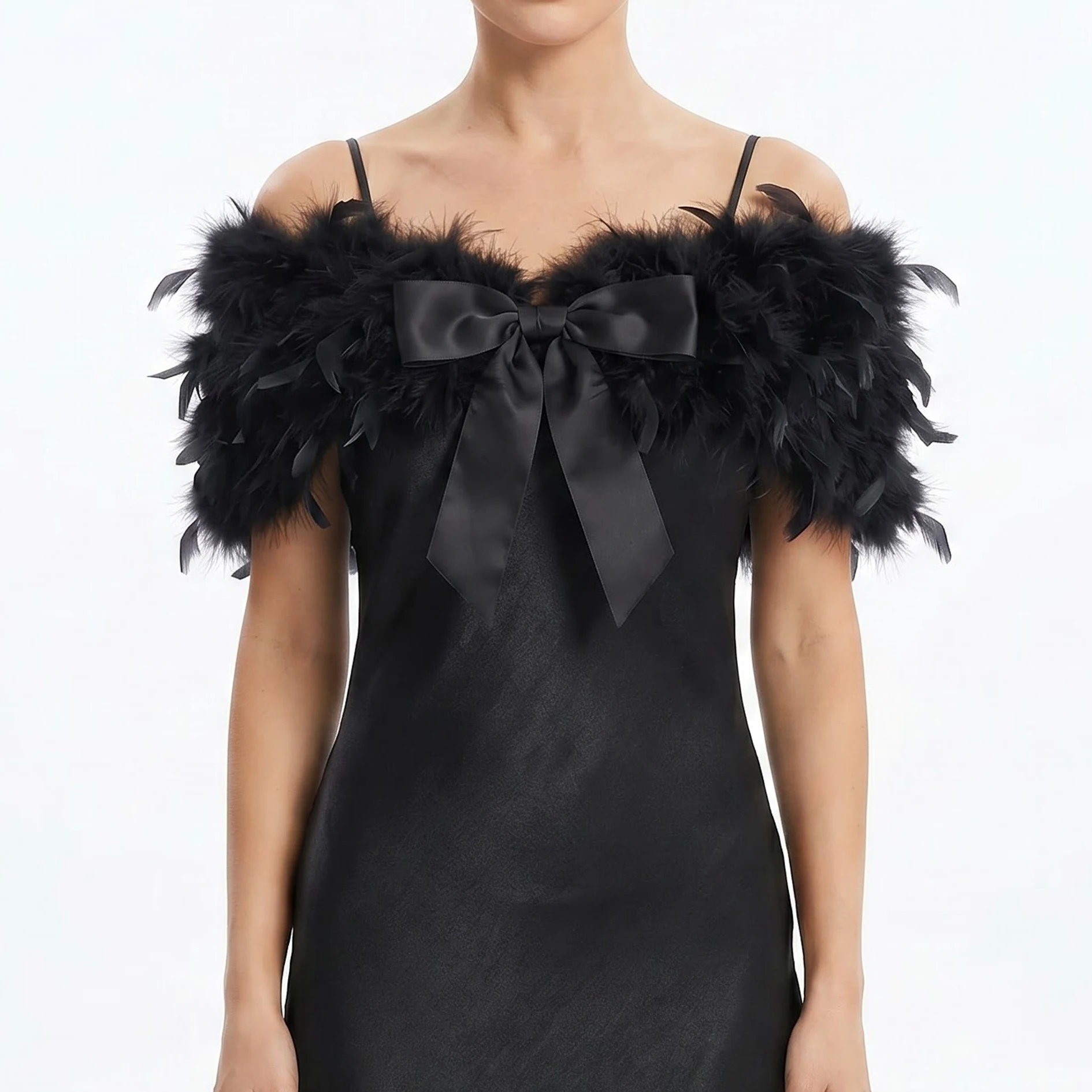 

Ostrich Fur Shawls Elegant Ostrich Feather Coats Wedding Boleros Bridal Wrap Shawls Party Evening Dresses Cloak Scarf 260302