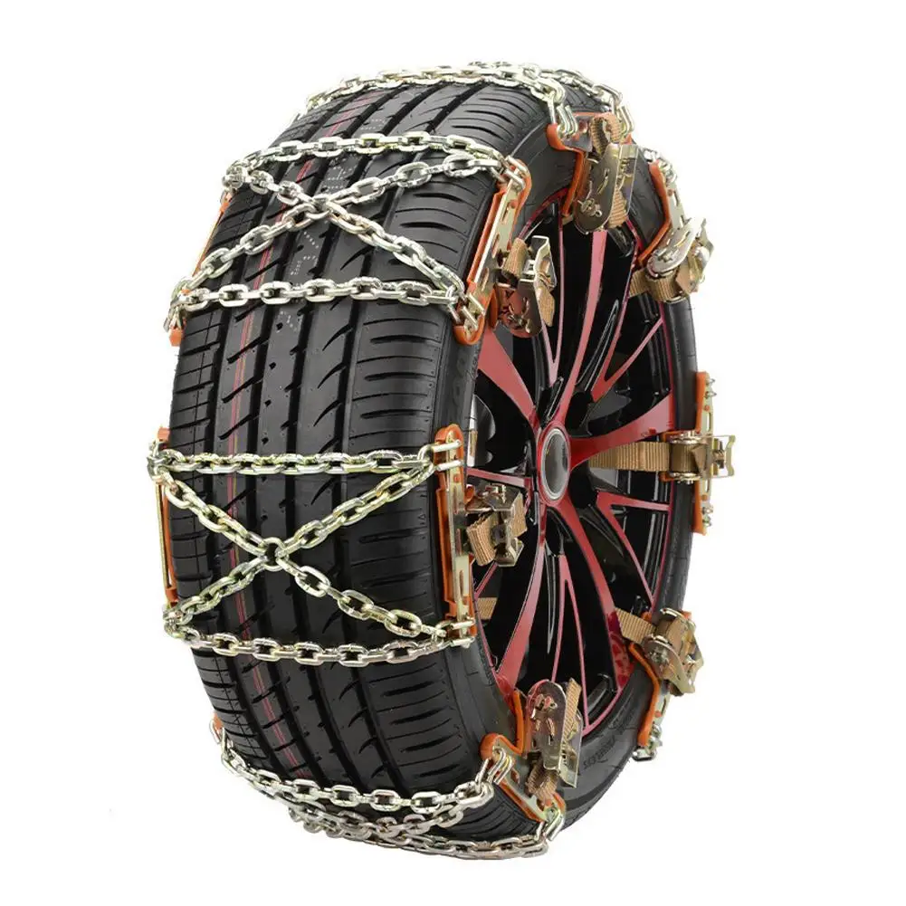 Car Tire Anti-skid Chains Winter Vehicle Anti-skid Plus Thick Ice Chain Adjustable Universal Chains And Emergency Chain Mud F0K6