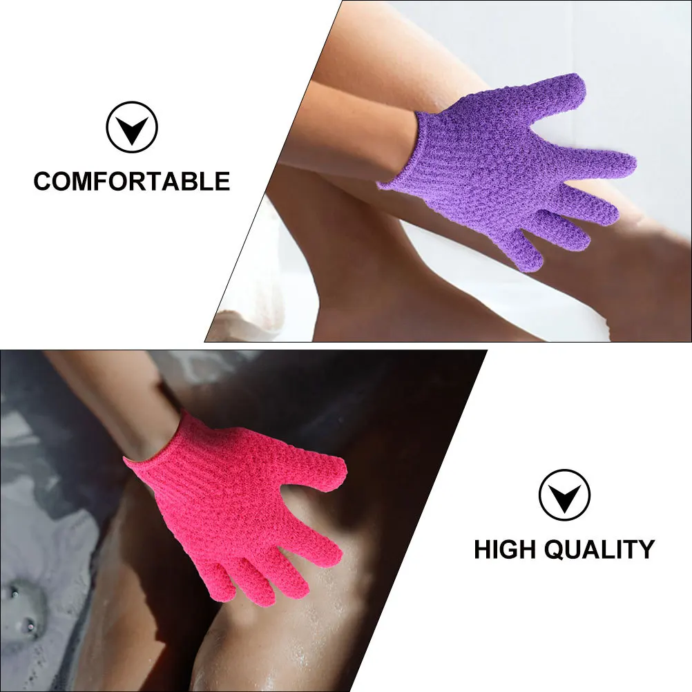 8 قطعة قفازات التقشير للجسم حمام إزالة الجلد الميت دائم مريح التنظيف العميق دش أجهزة غسيل للرجال والنساء