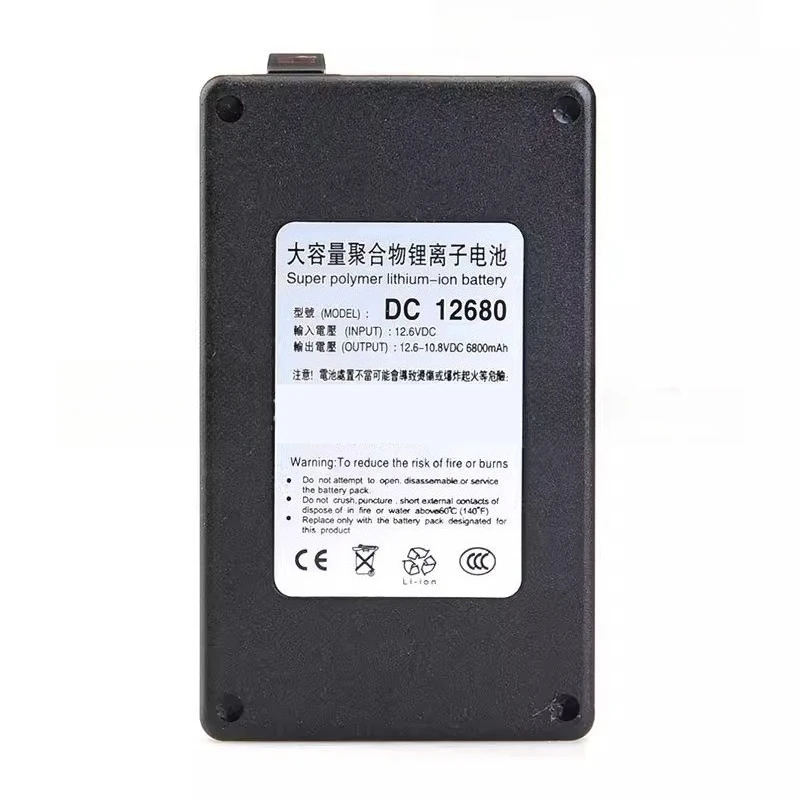 DC 12V 6800mAh 배터리 팩 슈퍼 충전식 휴대용 폴리머 리튬 배터리 셀 DC 12680 카메라 캠코더용 고품질