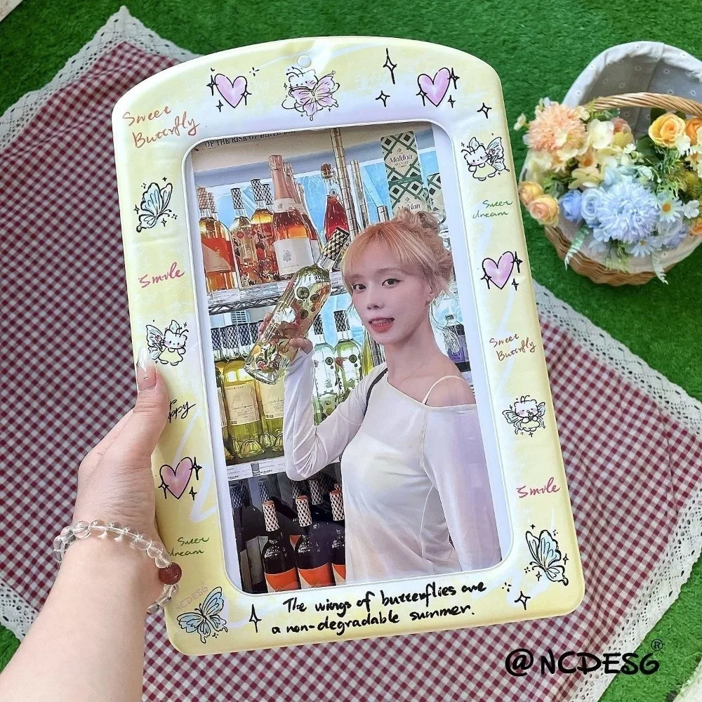 Trendy A4 Photocard Holder Korean Idol Giant Photos Protective Cover Colorful PVC Protectors for Postcards Girl's Gift