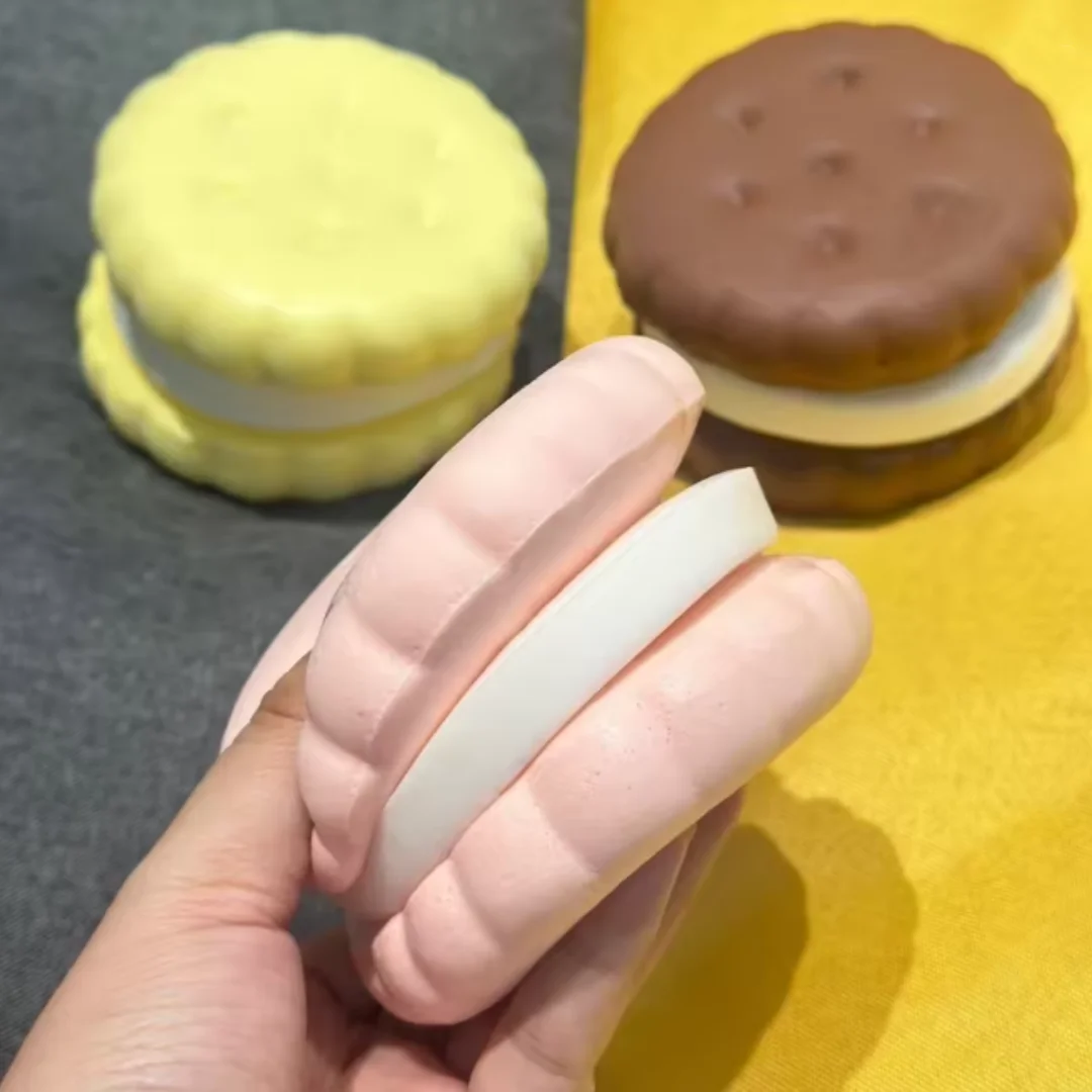 Squishy Simulated Cake Squeeze Toy Stress Relief Slow Rising Sensory Fidget Toys for Anxiety ADHD Autism Adults ASMR Fun