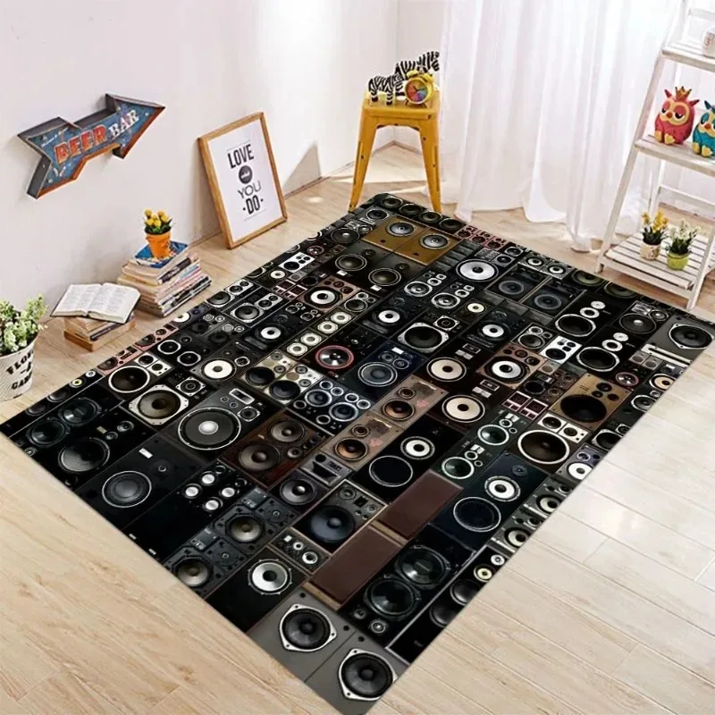 Exquisite 3D Guitar Carpet Chords Chart Music Rug for Bedroom Living Room Home Sofa Children Game Large Floor Mat Decoration