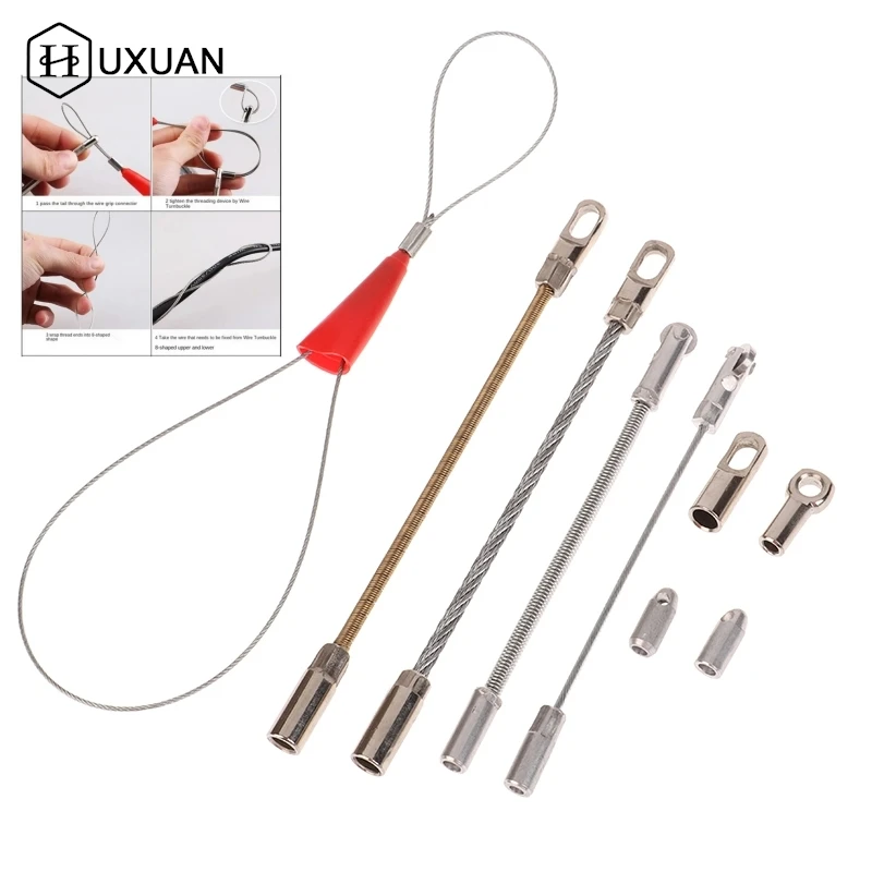 Electrician Automatic Thread Guide Connector Head Thread Guide Wire Cable Elastic Threader Cable Puller Accessories For Repair