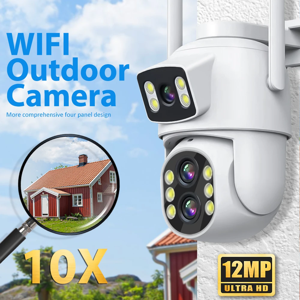 camera de vigilancia ao ar livre wifi cctv video cam auto tracking security protection lens dual screens 6mp 12mp 10x zoom 01