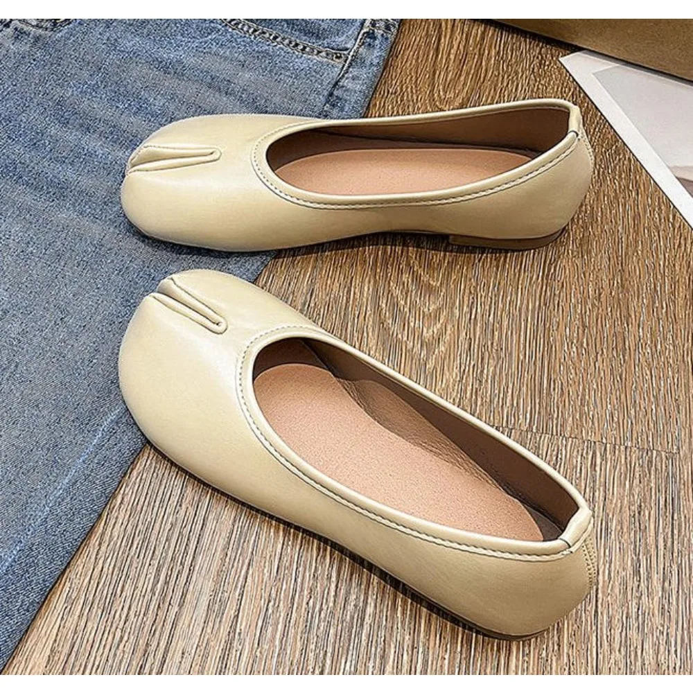

New Loafers Single Flats Patent Leather​​​​ Shoes Women's Toe Separator Flat Comfortable Slip-On Breathable Casual Shoes​