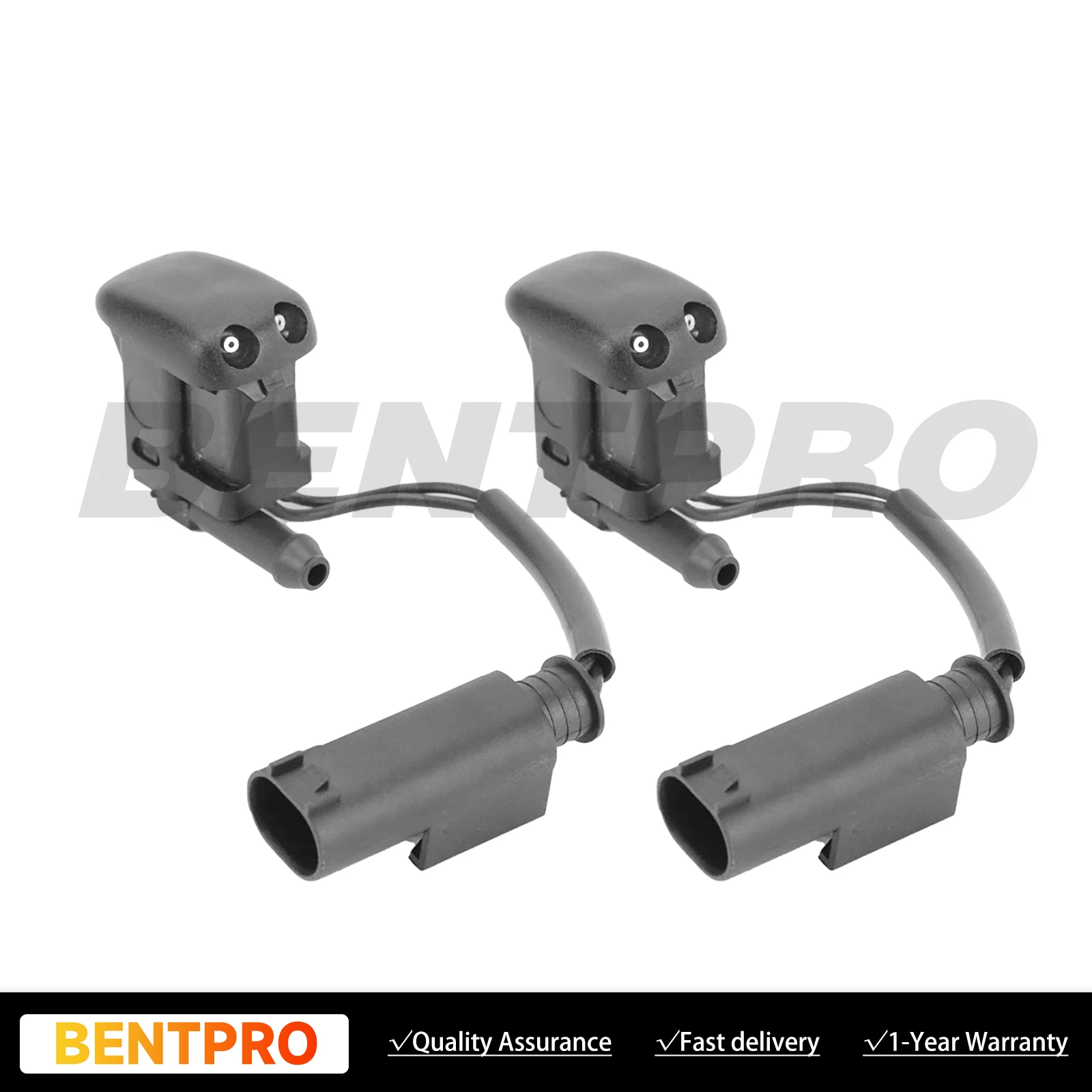 

Pair of Windshield Washer Sprayer Nozzle Heated For BMW E39 525i 528i 530i 540i 61668361039