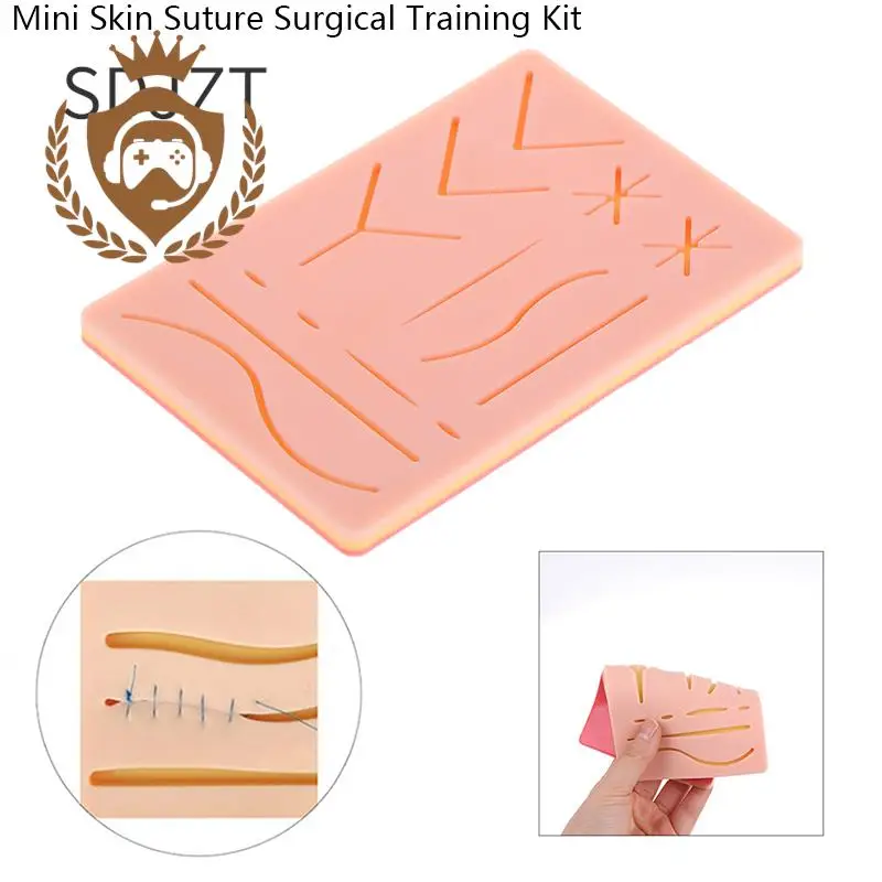 1pc Medical Students Practice Training Silicone Skin Pad Suture Kit Surgical Wound For Surgeon Traumatic Pistol Skin Injector