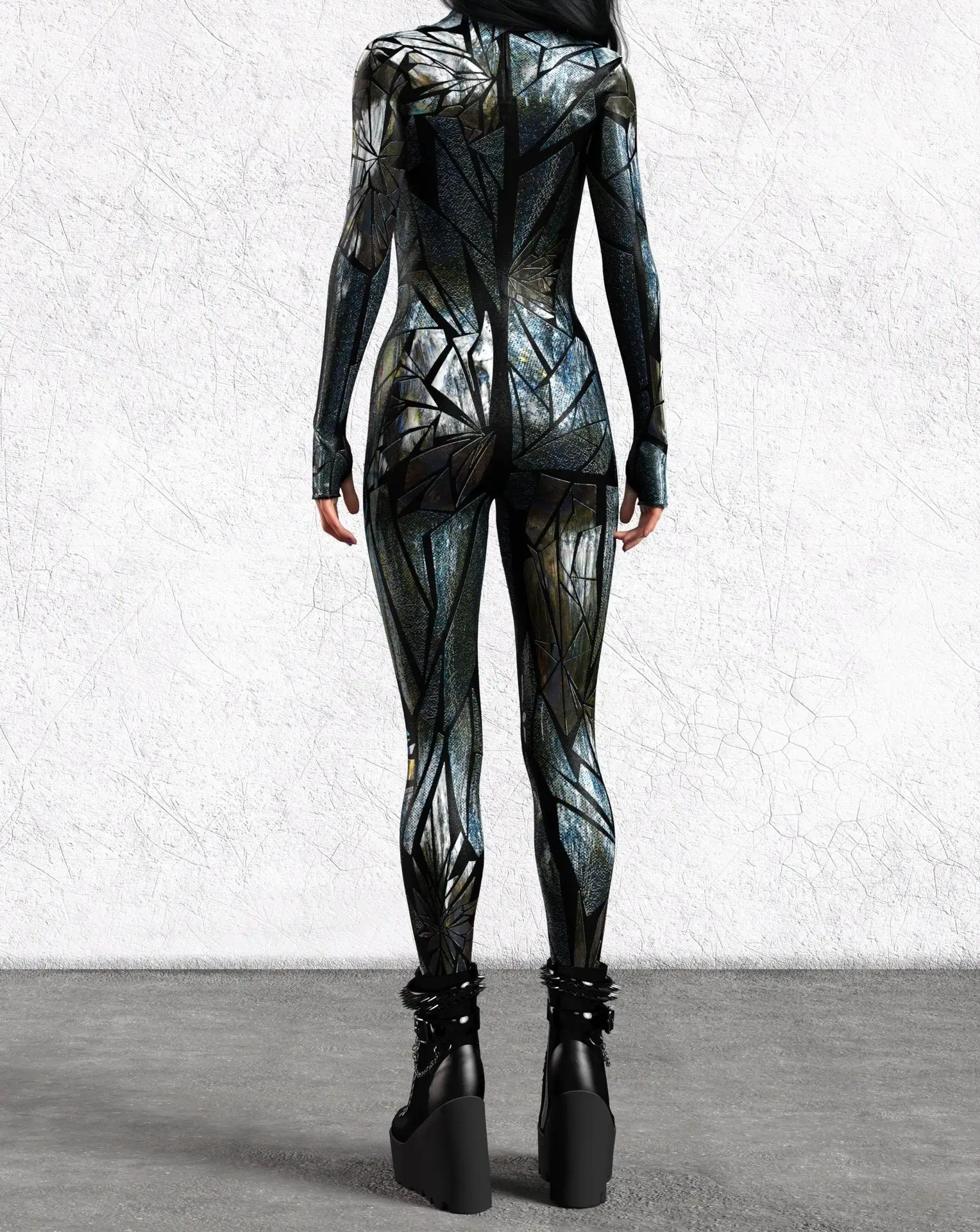 Damen Festtags- und Festival-Aerial-Yoga-Jumpsuit Halloween-Party-Kleidung Karneval Morphsuit Cosplay Einzigartiges Kostüm Bodysuit Zentai – Detail 23