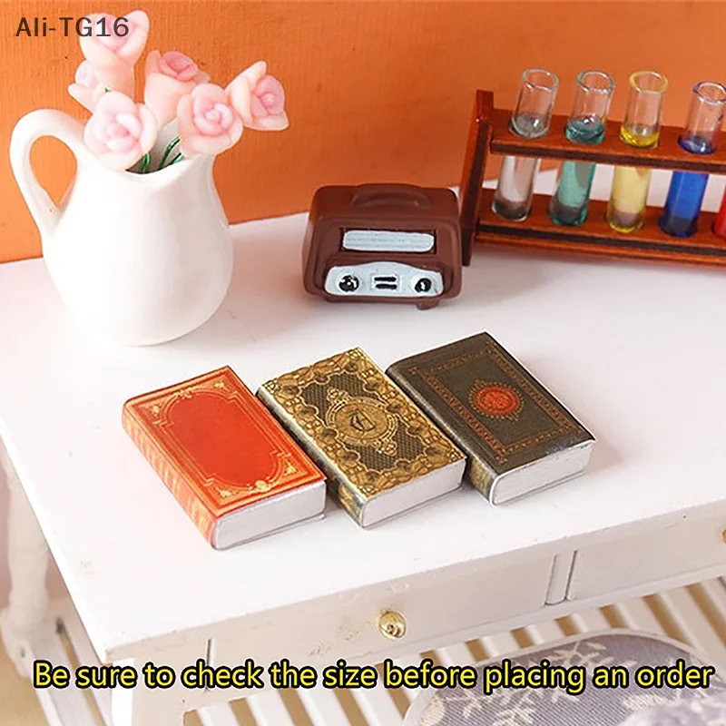 (YY)6 ชิ้น/ล็อต 1:12 ของเล่นบ้านตุ๊กตาจิ๋ว อุปกรณ์เสริมหนังสือกระดาษ ของเล่นสำหรับเด็ก ของเล่นเสริมสร้างจินตนาการ เฟอร์นิเจอร์บ้านตุ๊กตา