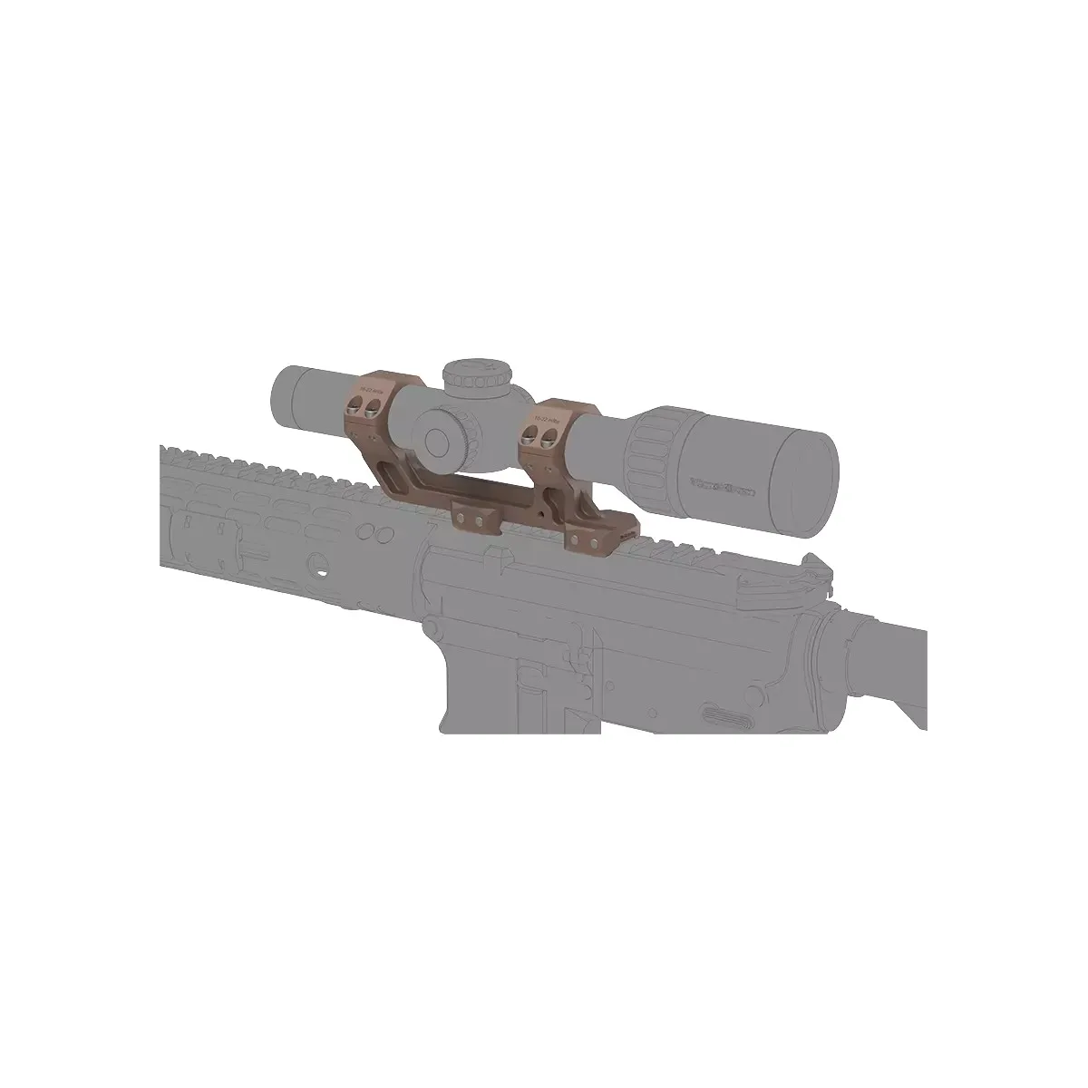 Victoptics Montura Picatinny 30mm extensible rifle táctico FDE Coyote - imagen 5