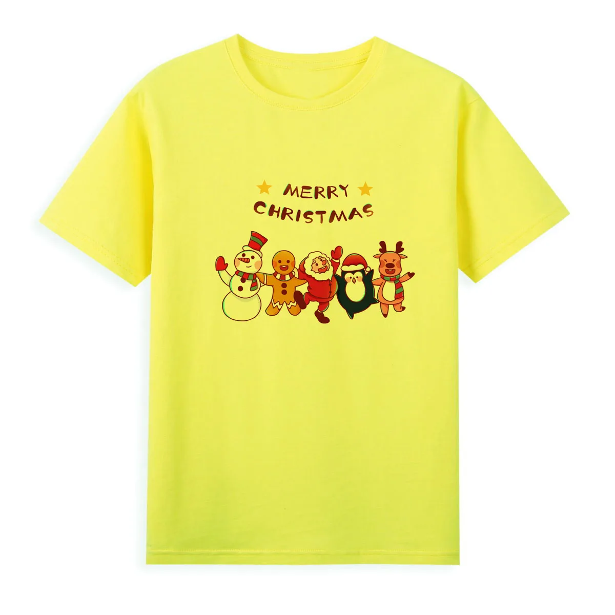 Cartoon Christmas T-shirt Summer Short Sleeve Top Female Casual Tees Cheap Women's Clothing A0148