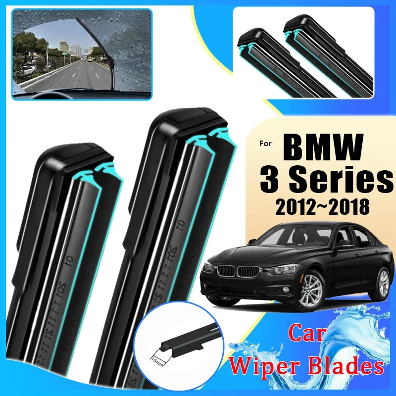 

For BMW 3 Series F30 F31 F34 F35 2012~2018 Double Rubber Strip Wipe Cleaning Brushe Windshield Auto Accessories