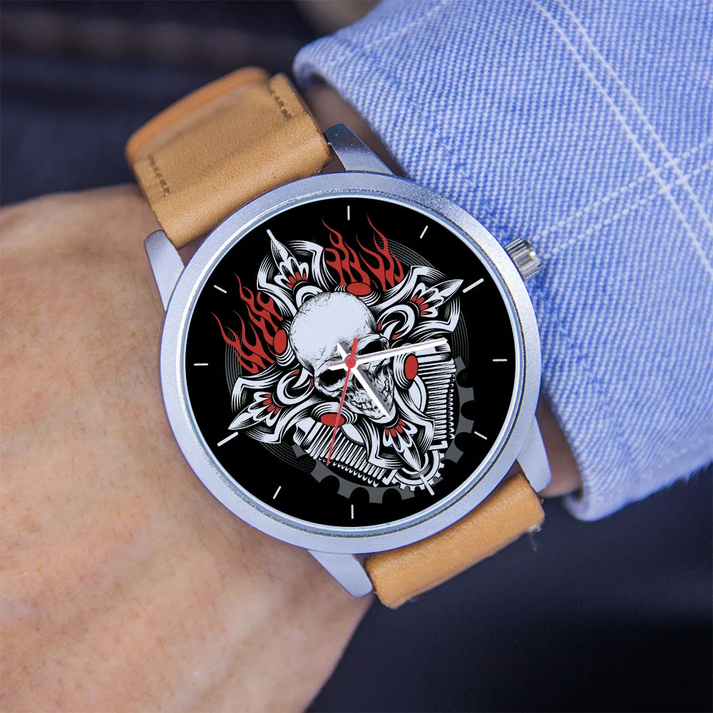 Custom 45/38 mm Black Souvenir Rose Gold Watches Universal for Men and Women Quartz Watch Dog Design Silver Bracelets Clock Gift