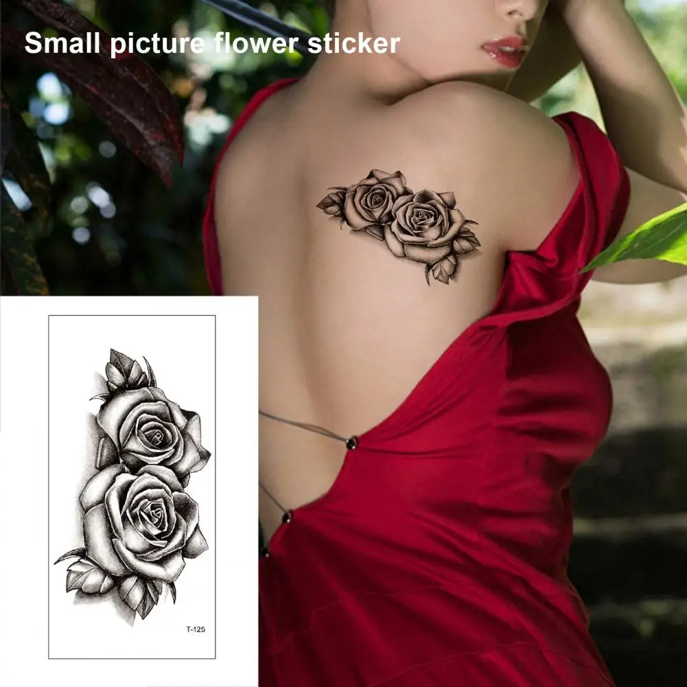 Temporary Tattoo Trendy Floral Body Tattoo Sticker Vivid Clear Image Body Tattoo  Flower Temporary Tattoo Sticker for Arm