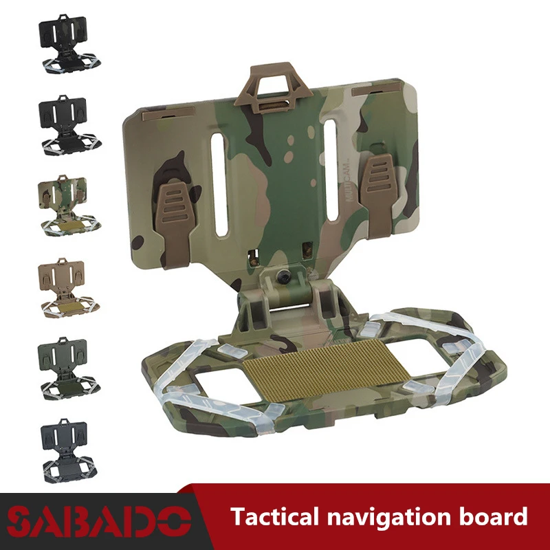 Tactical MOLLE Folding Navigation Board Tactical Airsoft Hunting Vest Chest Mobile Phone Holder Map Admin Panel iPhone Pouch